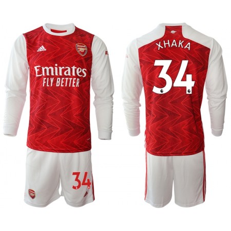 Billige Fotballdrakter Arsenal Granit Xhaka 34 Barn Hjemmedraktsett 2020/21 Langermet